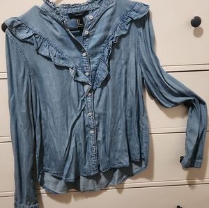 Forever 21 lightweight Denim button up